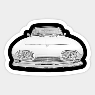 Reliant Scimitar 1960s British classic car monochrome Sticker